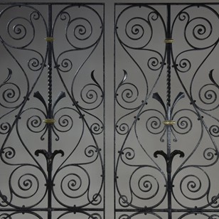 Wrought Iron And Bronze Grilles